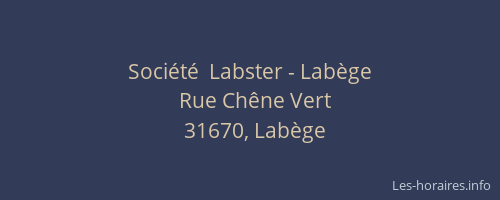 Société  Labster - Labège