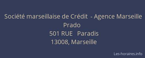 Société marseillaise de Crédit  - Agence Marseille Prado