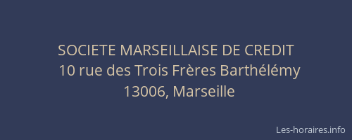 SOCIETE MARSEILLAISE DE CREDIT