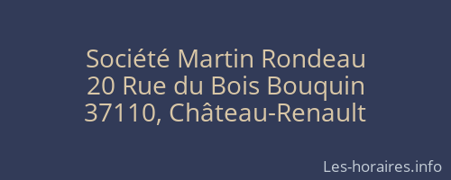 Société Martin Rondeau