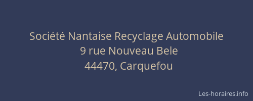 Société Nantaise Recyclage Automobile