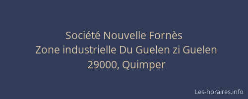 Société Nouvelle Fornès