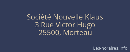 Société Nouvelle Klaus