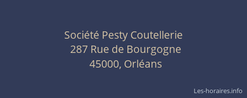 Société Pesty Coutellerie