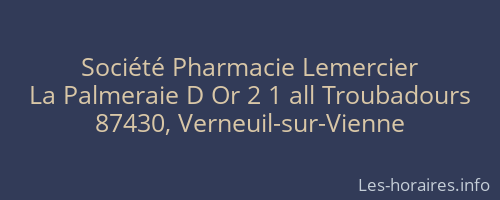Société Pharmacie Lemercier