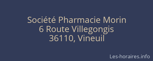 Société Pharmacie Morin