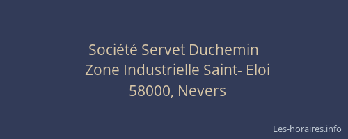 Société Servet Duchemin