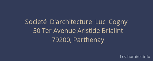 Societ&eacute;  D'architecture  Luc  Cogny