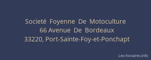 Societ&eacute;  Foyenne  De  Motoculture