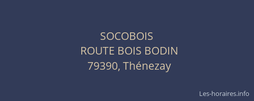 SOCOBOIS