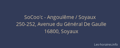 SoCoo'c - Angoulême / Soyaux