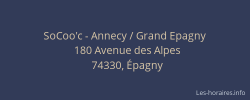 SoCoo'c - Annecy / Grand Epagny