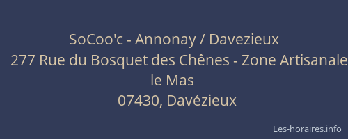SoCoo'c - Annonay / Davezieux