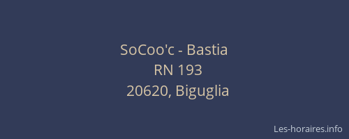 SoCoo'c - Bastia