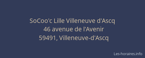 SoCoo'c Lille Villeneuve d'Ascq