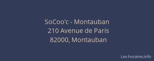 SoCoo'c - Montauban