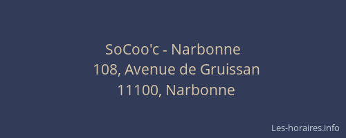 SoCoo'c - Narbonne