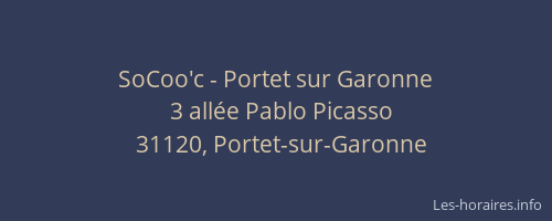 SoCoo'c - Portet sur Garonne