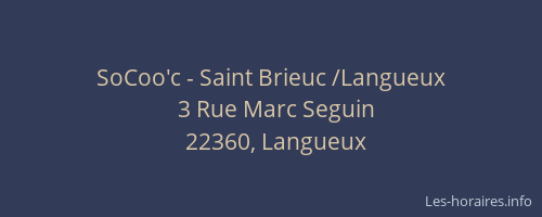 SoCoo'c - Saint Brieuc /Langueux