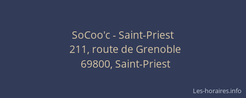 SoCoo'c - Saint-Priest