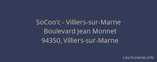 SoCoo'c - Villiers-sur-Marne