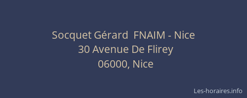 Socquet Gérard  FNAIM - Nice