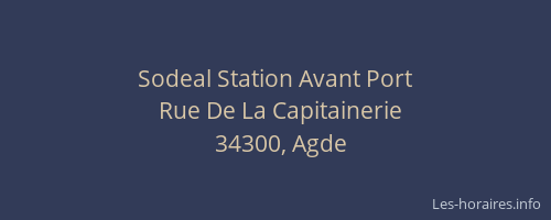 Sodeal Station Avant Port