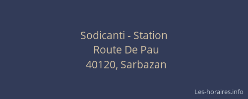 Sodicanti - Station