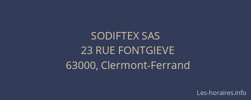 SODIFTEX SAS