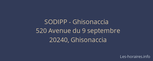 SODIPP - Ghisonaccia
