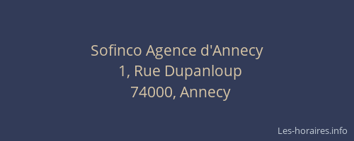 Sofinco Agence d'Annecy