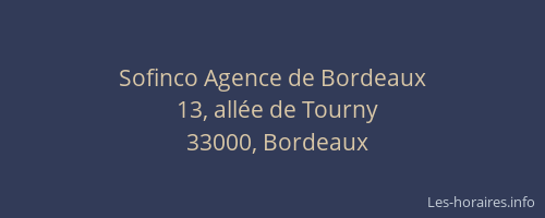 Sofinco Agence de Bordeaux