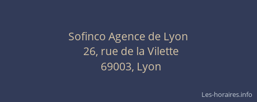Sofinco Agence de Lyon