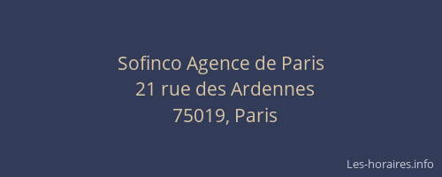 Sofinco Agence de Paris