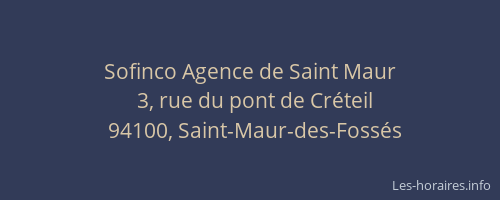Sofinco Agence de Saint Maur