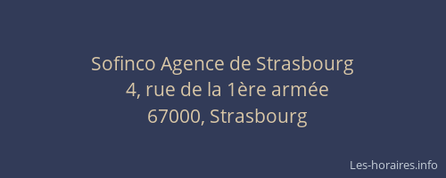 Sofinco Agence de Strasbourg