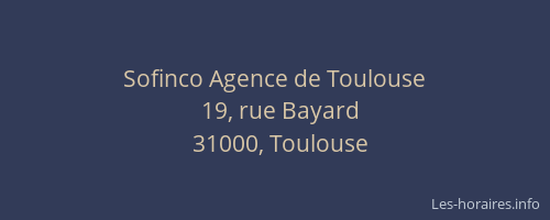 Sofinco Agence de Toulouse