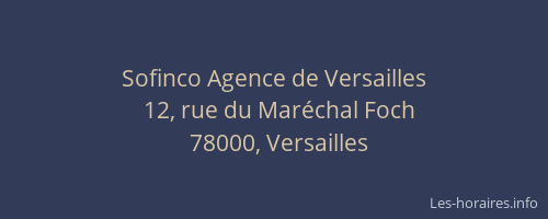 Sofinco Agence de Versailles
