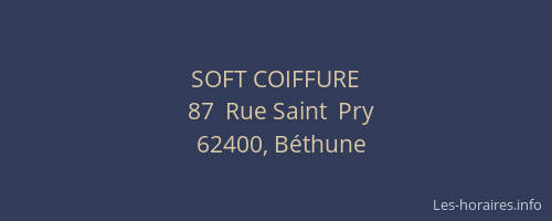 SOFT COIFFURE