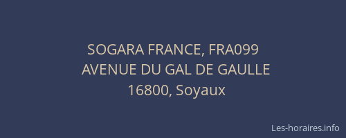 SOGARA FRANCE, FRA099