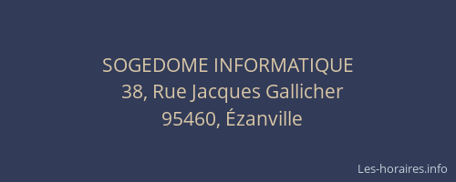 SOGEDOME INFORMATIQUE