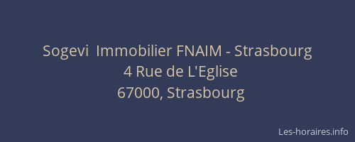Sogevi  Immobilier FNAIM - Strasbourg