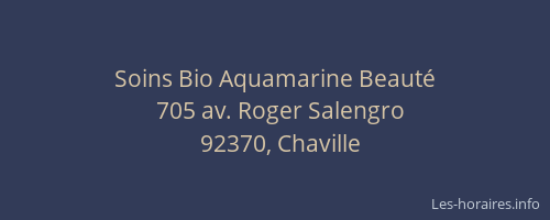 Soins Bio Aquamarine Beauté