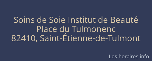 Soins de Soie Institut de Beauté