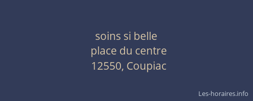 soins si belle