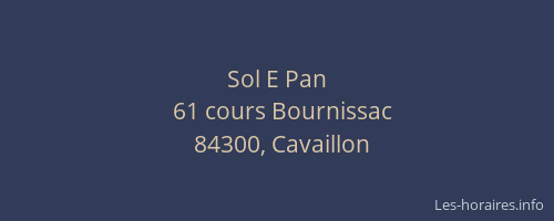 Sol E Pan