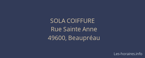 SOLA COIFFURE