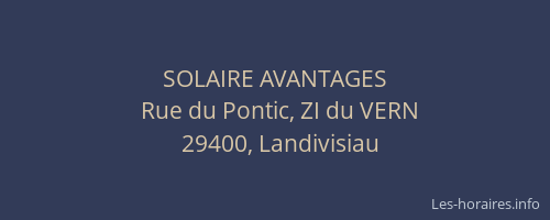 SOLAIRE AVANTAGES