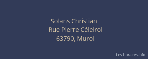 Solans Christian
