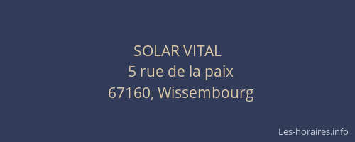 SOLAR VITAL